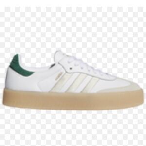 Adidas White and Green Casual Shoes